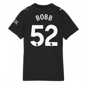 Manchester City Oscar Bobb #52 Jalkapallovaatteet Naisten Vieraspaita 2025-26 Lyhythihainen